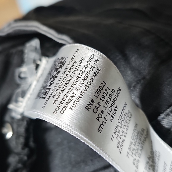 Frame Le Crop Mini Bootcut Black Denim Raw Hem Jeans Size 25 - Picture 5 of 6